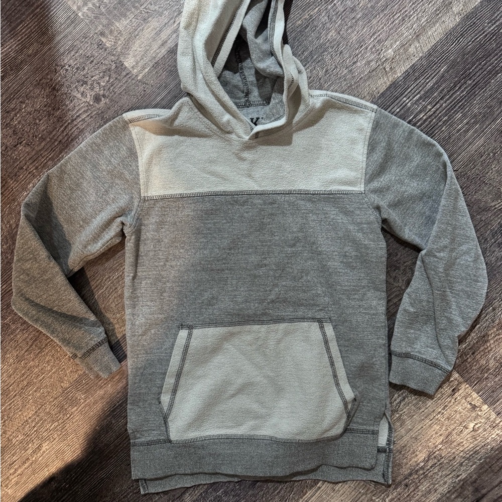 Gray and White Hoodie BKE